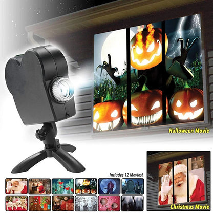 Waterproof Halloween and Christmas Projector for Garage Door