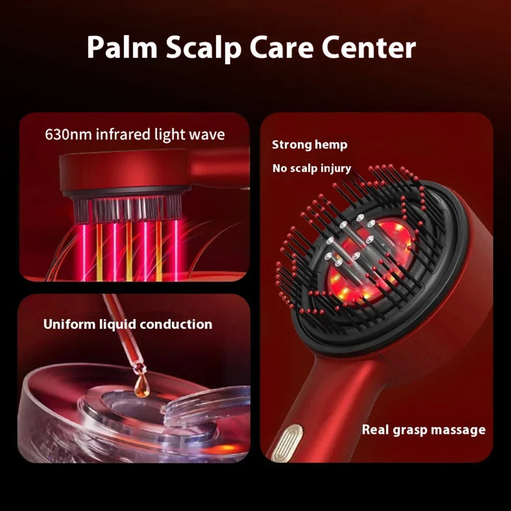 Red Light Therapy Scalp Massage Brush